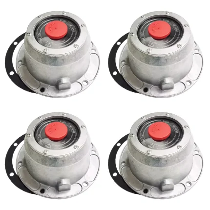 4 Pcs Aluminum Hub Cap for Trailer & Steer Axle Replaces Stemco 340-4195