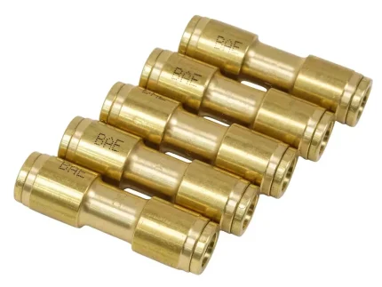 DOT Brass Push to Connect Fitting, Straight Union Tube MP-ABF-Union14 5Pcs
