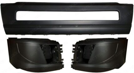 Volvo VNL 2016-2018 Bumper Set with Fog Light Cut-out Left Right Center